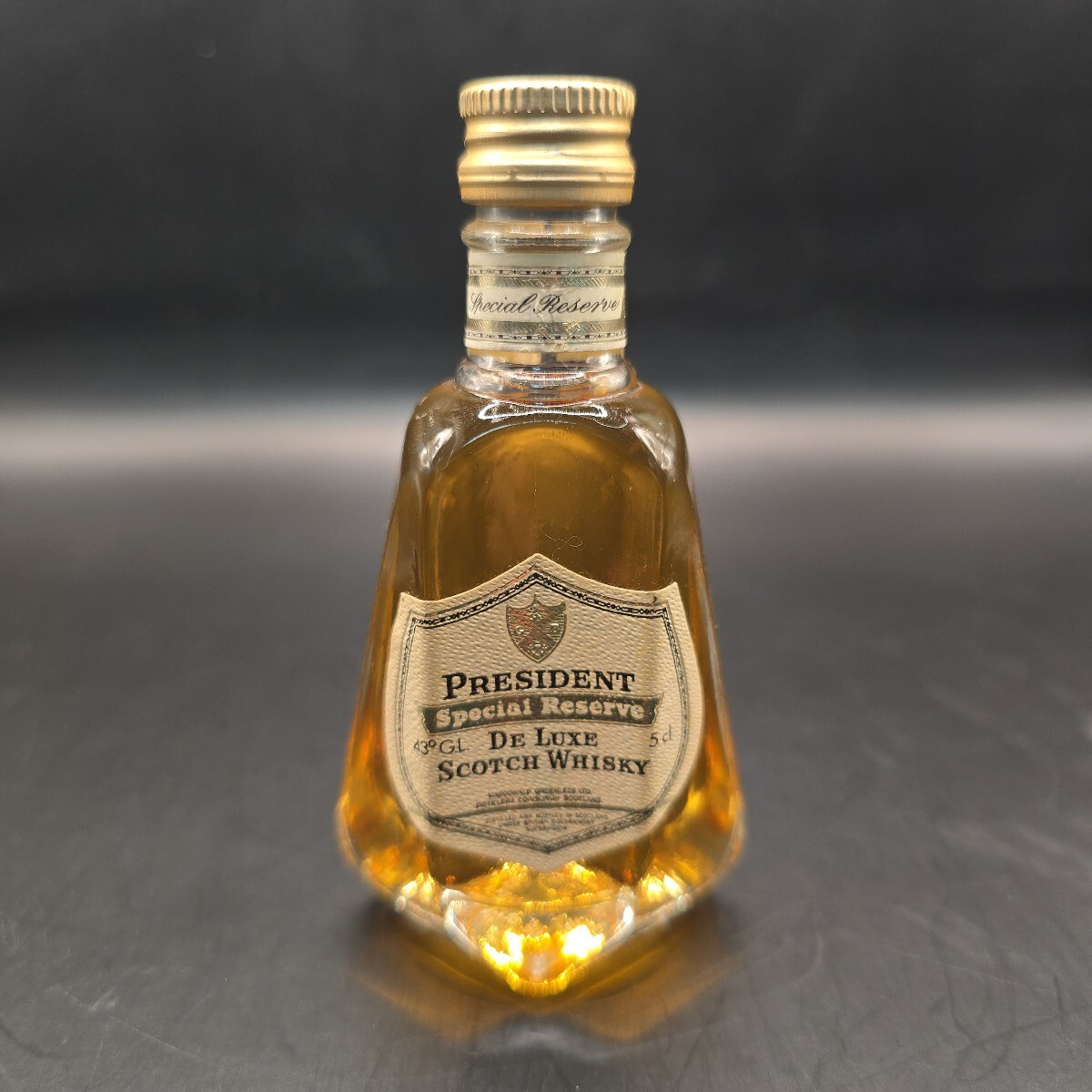 【未開栓・古酒】 プレジデント スペシャル リザーブ デラックス スコッチウイスキー ミニチュアボトル 50ml PRESIDENT Special Reserve拍卖