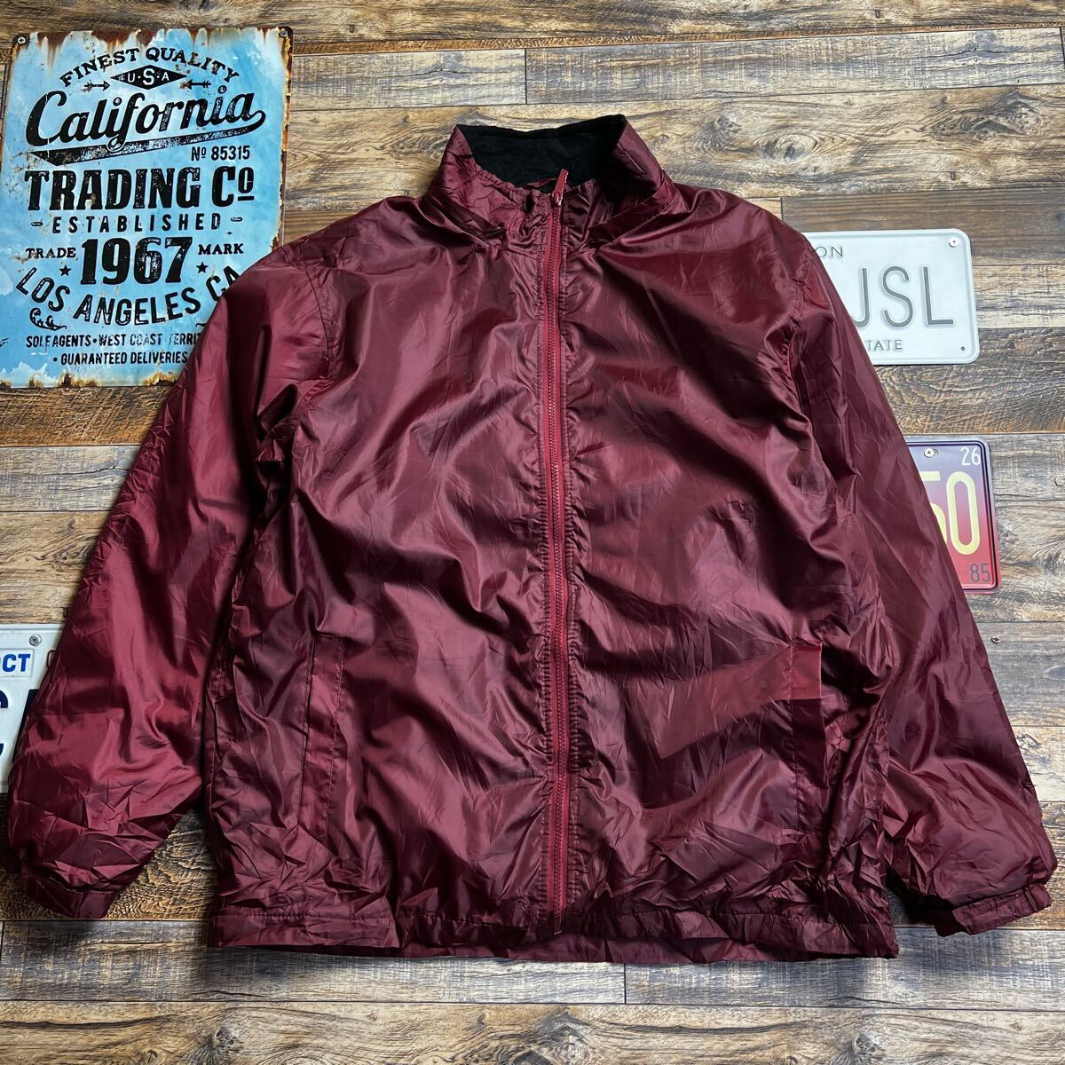 totes トーツ フリースライナー ナイロンジャケット バーガンディ L 拍卖