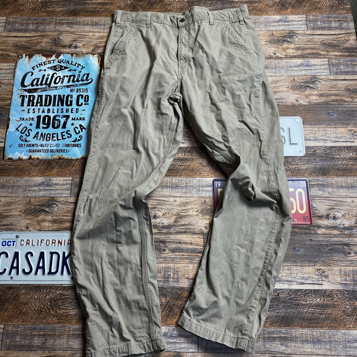 Carhartt カーハート B299 RELAXED FIT ワークパンツ カーキ W40 メキシコ製拍卖