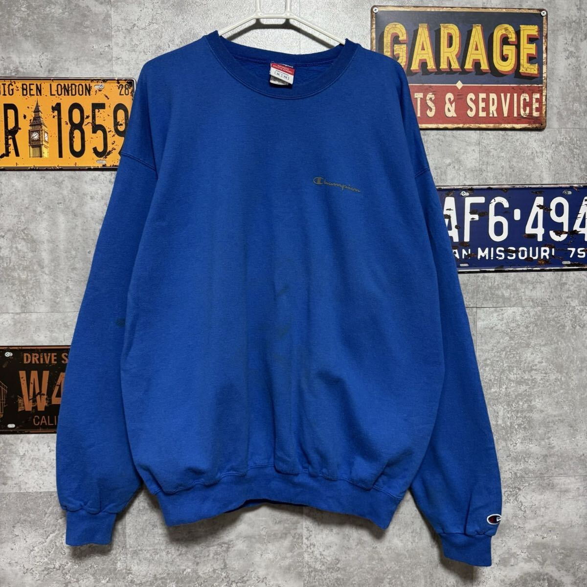 Champion チャンピオン スウェット ブルー XL メキシコ製 90s〜00s クルーネック拍卖