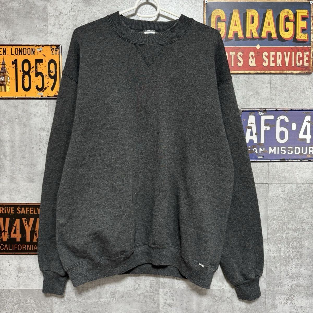 90s USA製 RUSSELL ATHLETIC 無地 スウェット トレーナー グレー L 拍卖