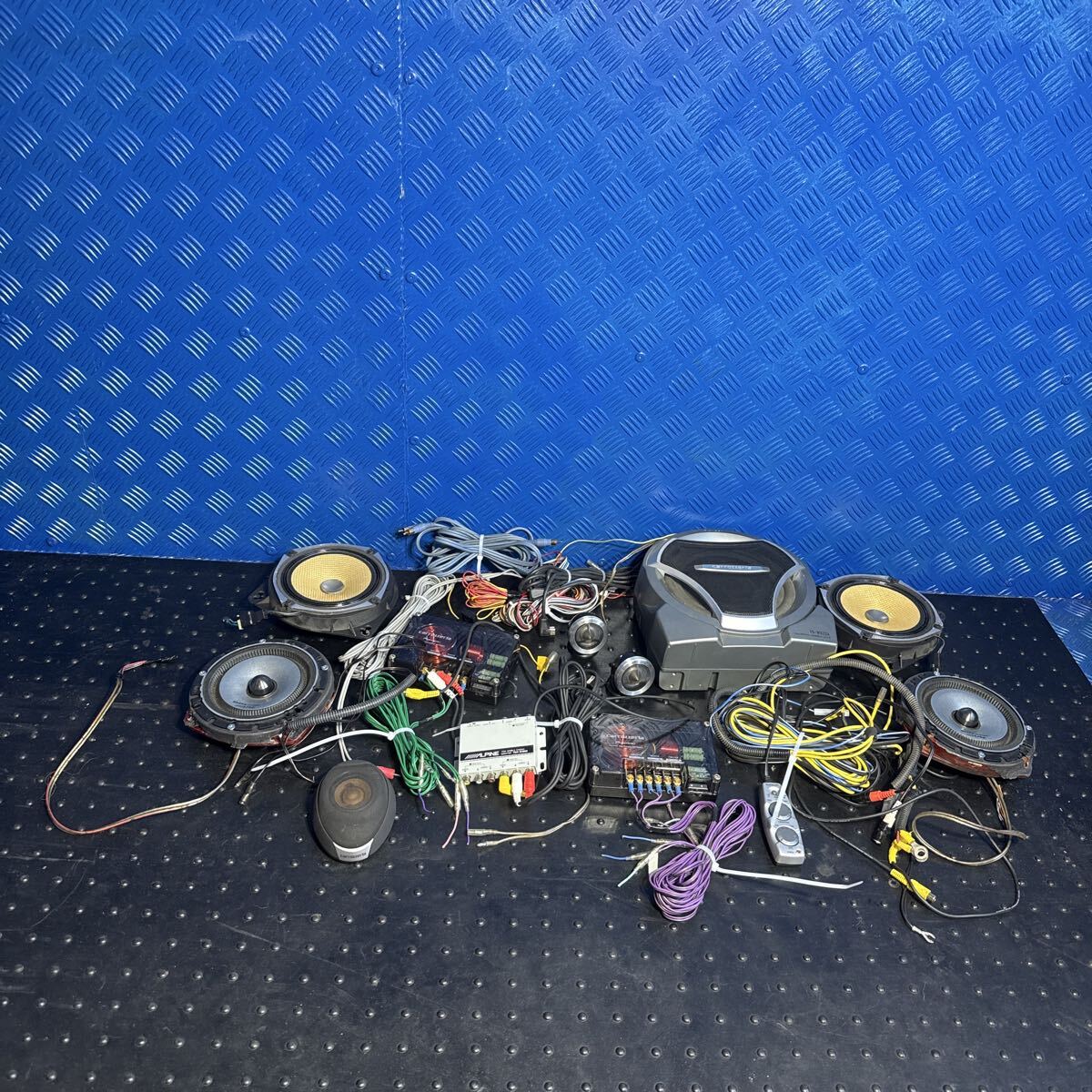 ◆ TS-CX7 TS-V7A DLC-166A TS-WX22A 2ウェイスピーカー ツイーター クロスオーバー サブウーファー カロッツェリア 4個セット 配線完備◆拍卖