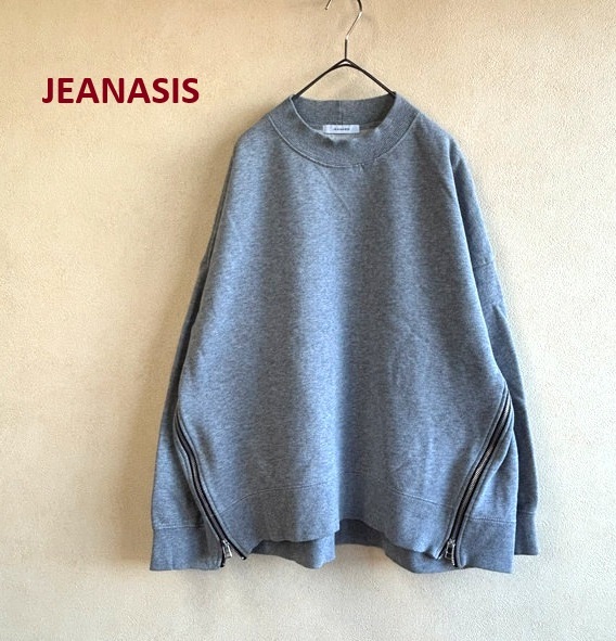 JEANASISジーナシススウェットグレーF★サイドジップトレーナー拍卖