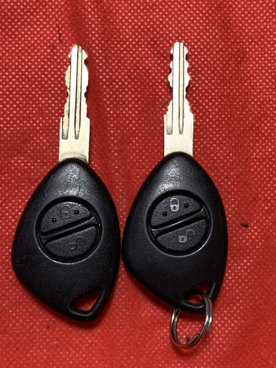 サンバー レガシィ等 スバル 純正 キーレス リモコン 鍵 2ボタン 動作確認済 クリック感有 2点セット (63)拍卖