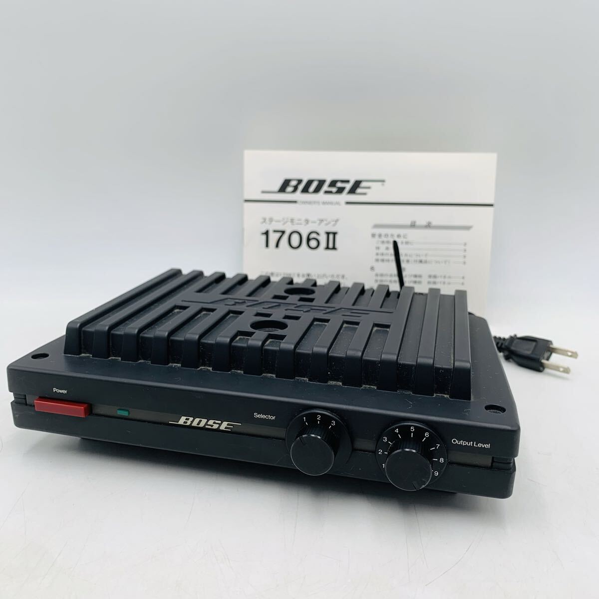 BOSE パワーアンプ 1706Ⅱ MODEL 1706II 100V 45W オーディオ ポーズ プロ用アンプ オーディオ機器 取扱説明書付き 【通電確認済み】拍卖