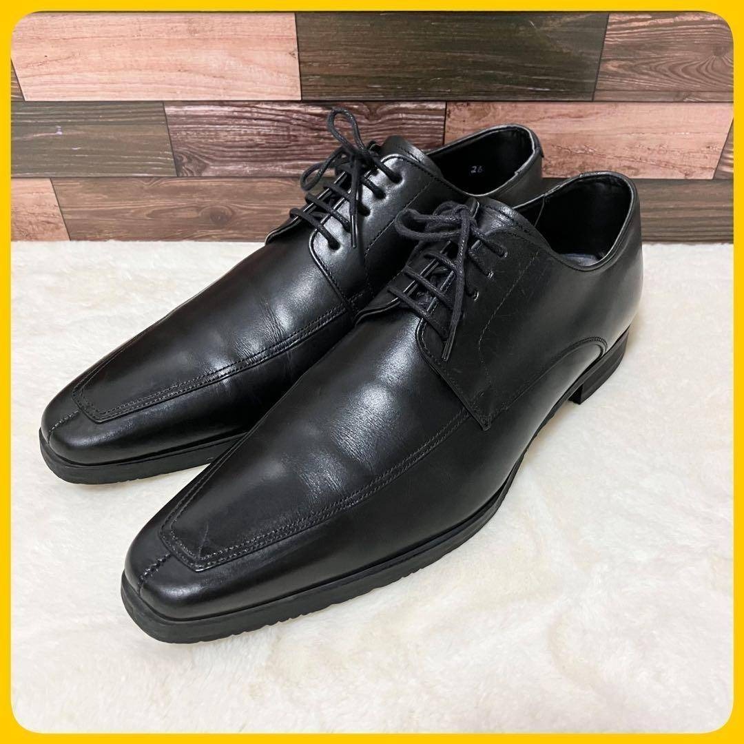 美品 REGAL Uチップ ビジネス シューズ 靴 26.0 黒 レザー 革拍卖