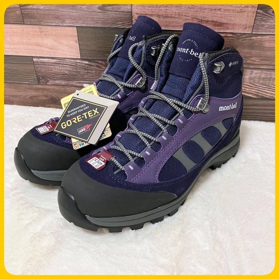 新品同様 タグ付 モンベル ゴアテックス 登山靴 トレッキングシューズ 24.5拍卖