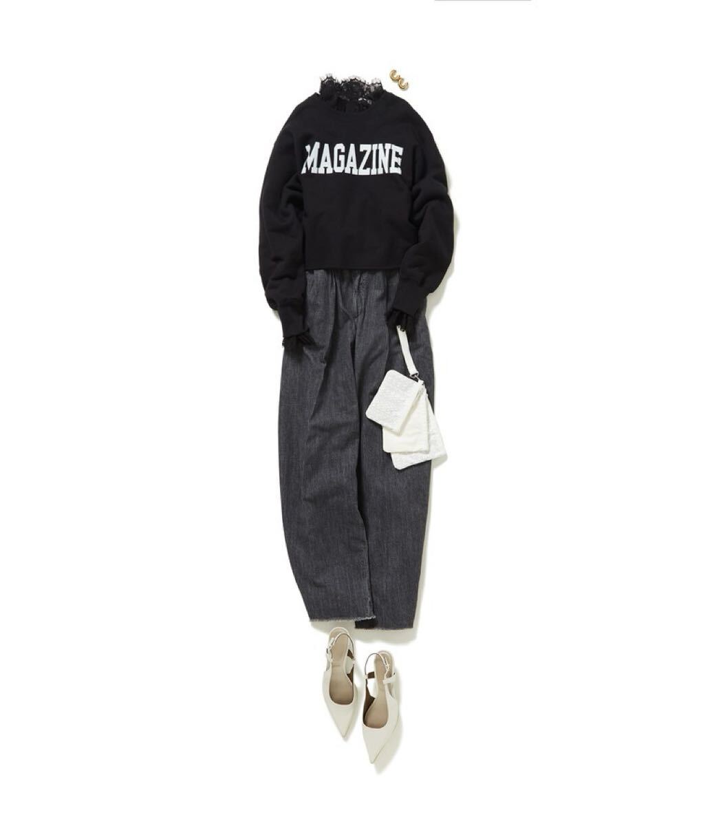 【未使用に近い】THARD MAGAZINE サードマガジン CHOKLATA paris ドットレース長袖ブラウス ブラック黒拍卖