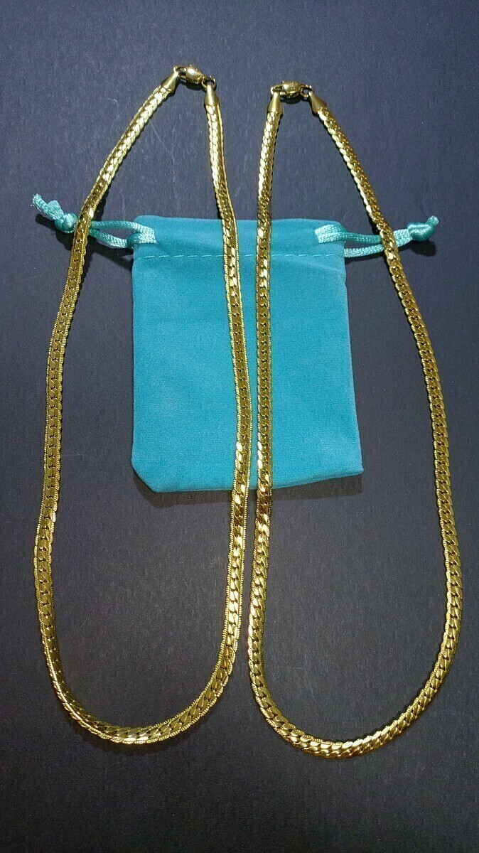 18k 刻印あり喜平ネックレス2本まとめ売り ゴールド拍卖