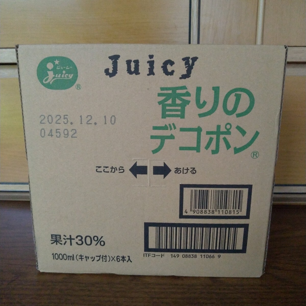 香りのデコポン ジュース 1L×6本 箱入り拍卖