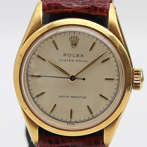 デッドストック級 稼働 ロレックス オイスターロイヤル 6444 152562 手巻 白文字盤 ボーイズ/メンズ腕時計 4536510 9KHT ABC16542 SMZ拍卖