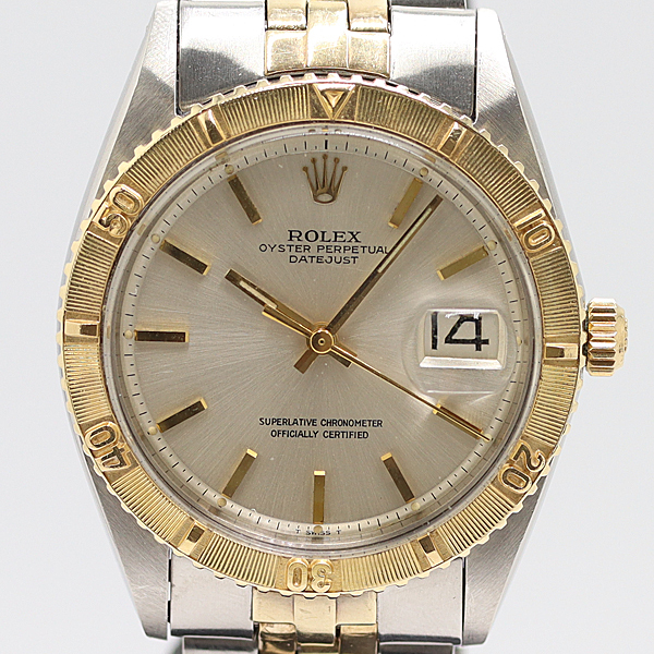 デッドストック級 稼働 ロレックス デイトジャスト YG×SS 1625 1932437 AT/自動巻 銀文字盤 メンズ腕時計 0050160 9YBT ABC16567 SMZ拍卖