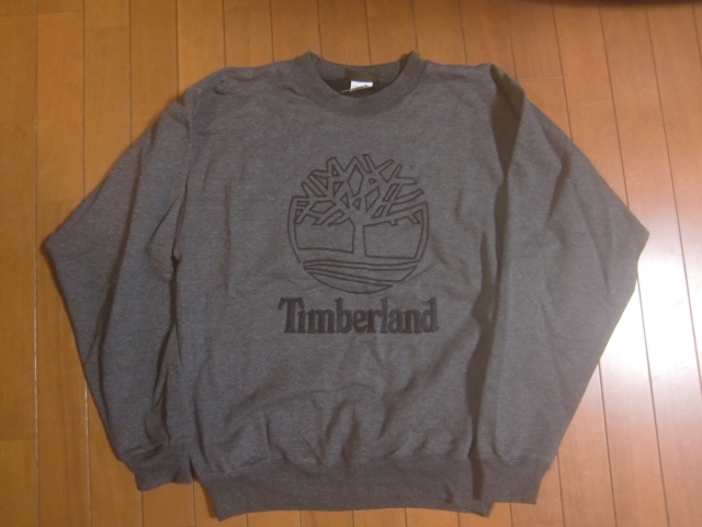 90s timberland ロゴ刺繍 スウェット 脇ハトメ S拍卖