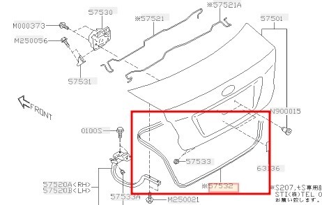 新品 純正品 SUBARU スバル ウェザーストリップ WRX/レヴォーグ V10拍卖