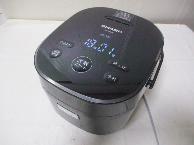 G∀60 炊飯器 シャープ KS-CF05B-B 3合炊き 2023年製 中古品 検:SHARP ジャー 黒 ブラック マイコン拍卖