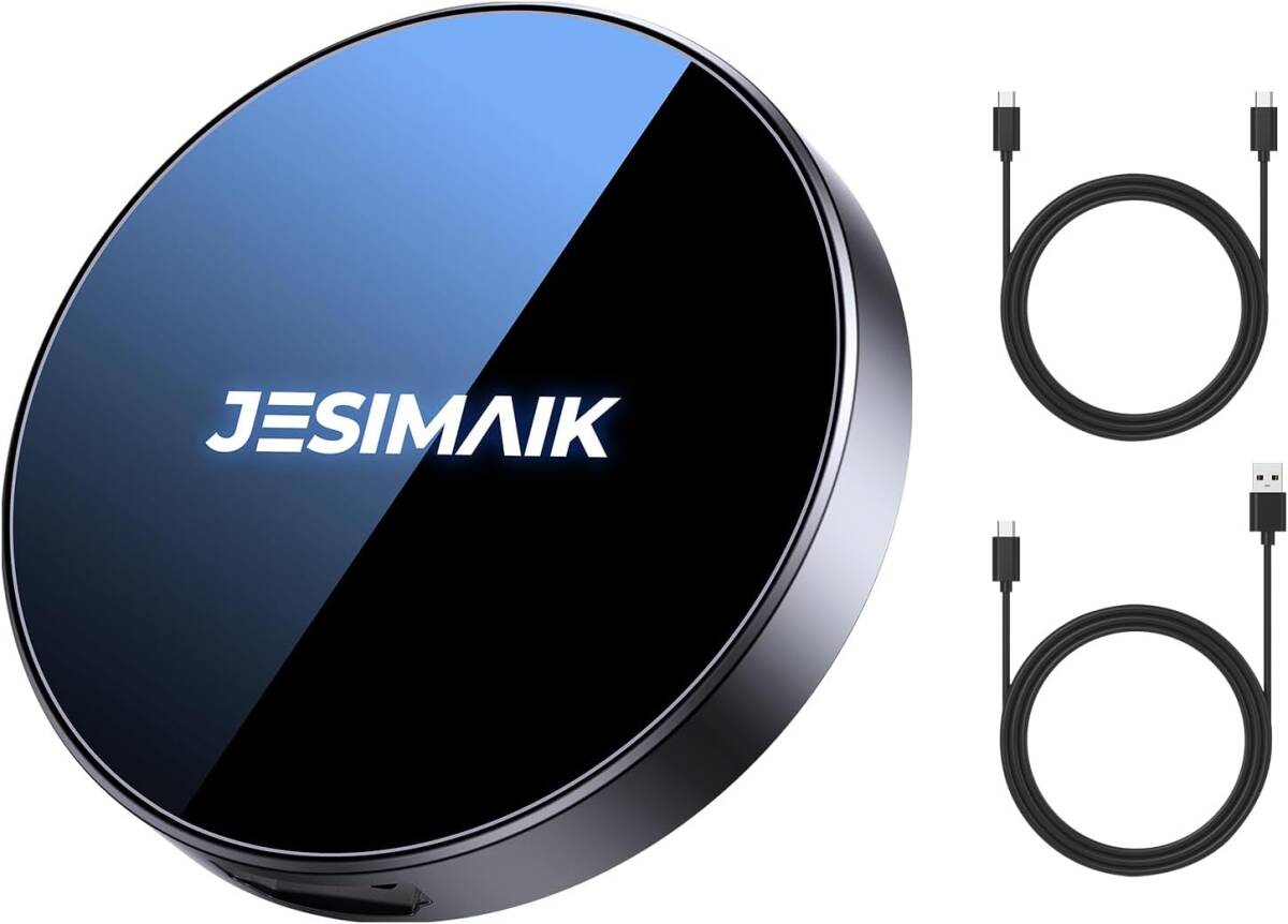 JESIMAIK UTV ワイヤレスCarPlay Auto 3-in-1アダプター HDMIマルチメディア スマホミラーリング 2K 出力 自動接続 アルミ合金筐体拍卖