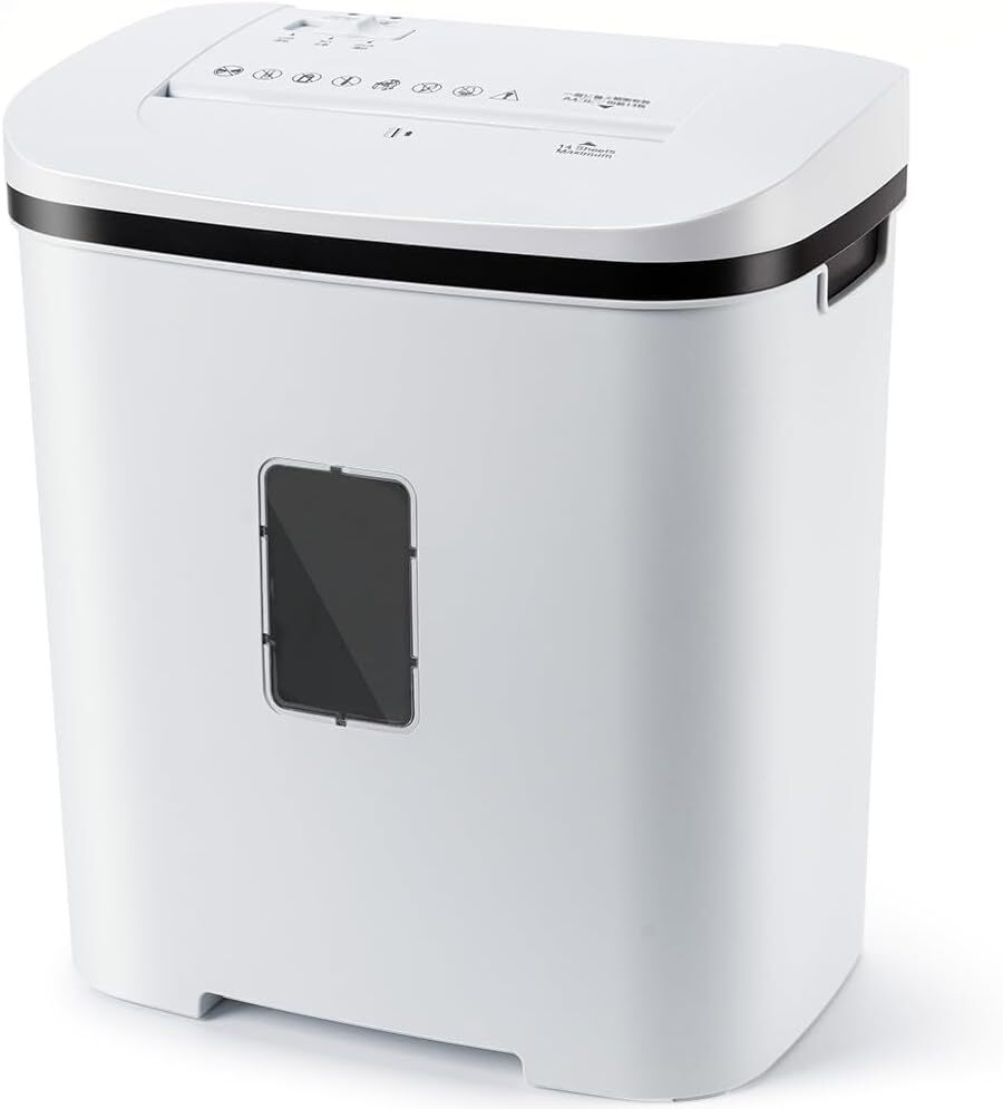 Gulcircle シュレッダー アップグレード⇒連続細断60分 電動 家庭用 静音 業務用 マイクロカット 21L 4x40mm 14枚 カード/ホッチキス針拍卖