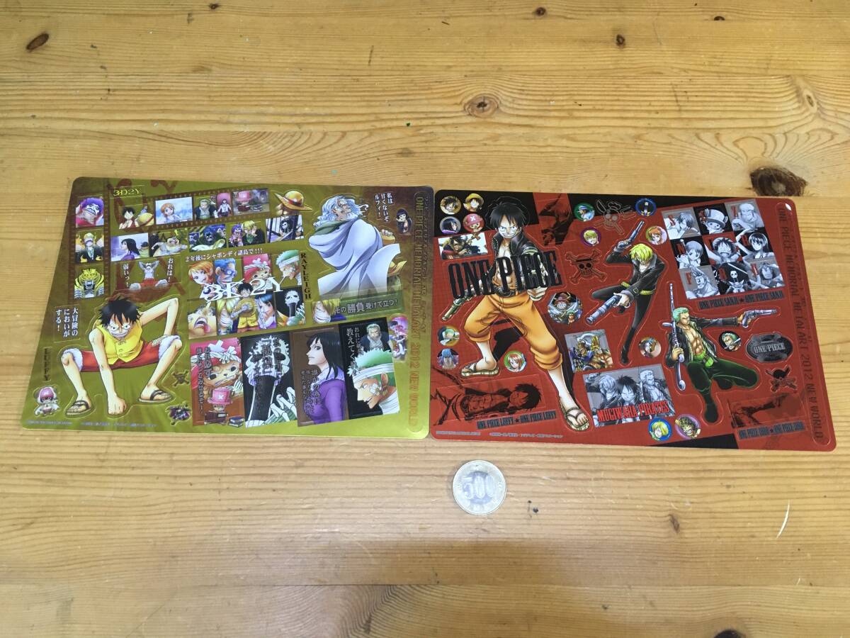 ワンピース メモリアル メタルアート 2012 ニューワールド シール ステッカー 2枚拍卖