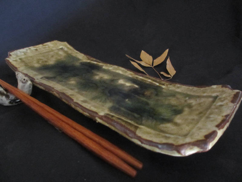 角皿 ビードロ粉引 隅切 尺 長方皿 浜田敦士作 HA-359拍卖