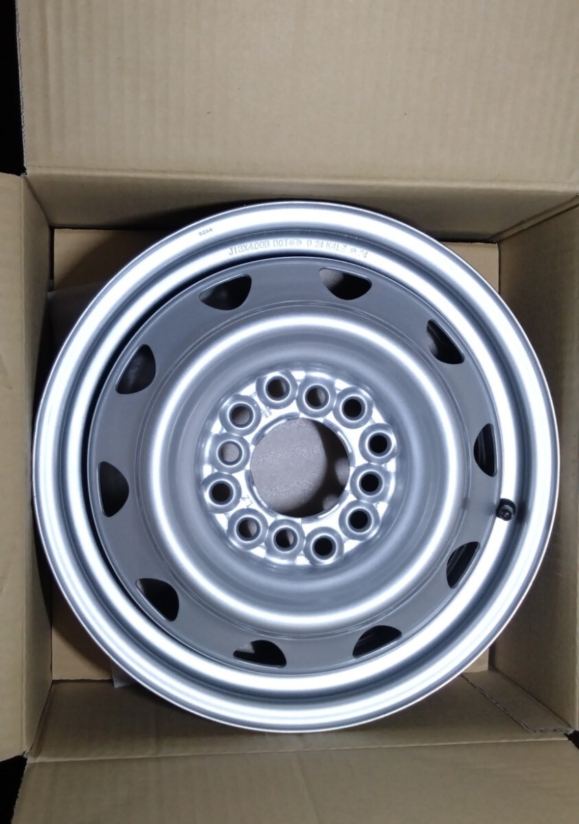 キャロウィン ウェッズ スチールホイール13インチ 開封のみ PB-401F 4本セット 13× 4.00B+40 4H スーパーマルチ拍卖