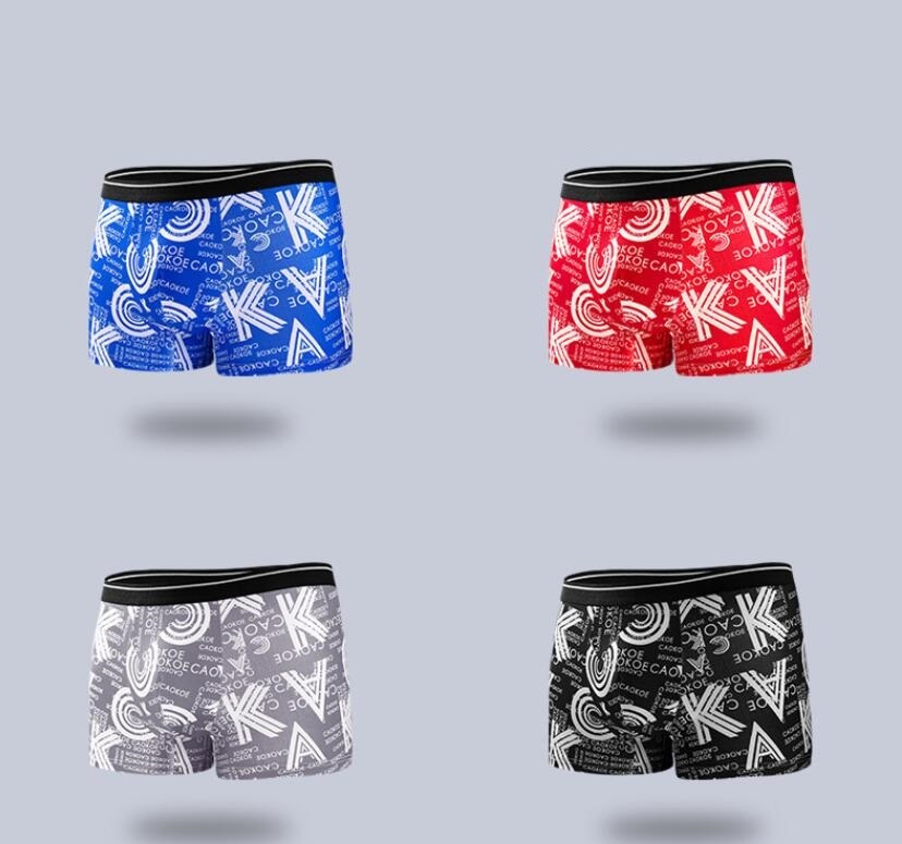 人気品メンズ ボクサーパンツ【4色セット,XLサイズ】男性 下着 パンツ ショーツ 伸縮性 通気性 新品拍卖