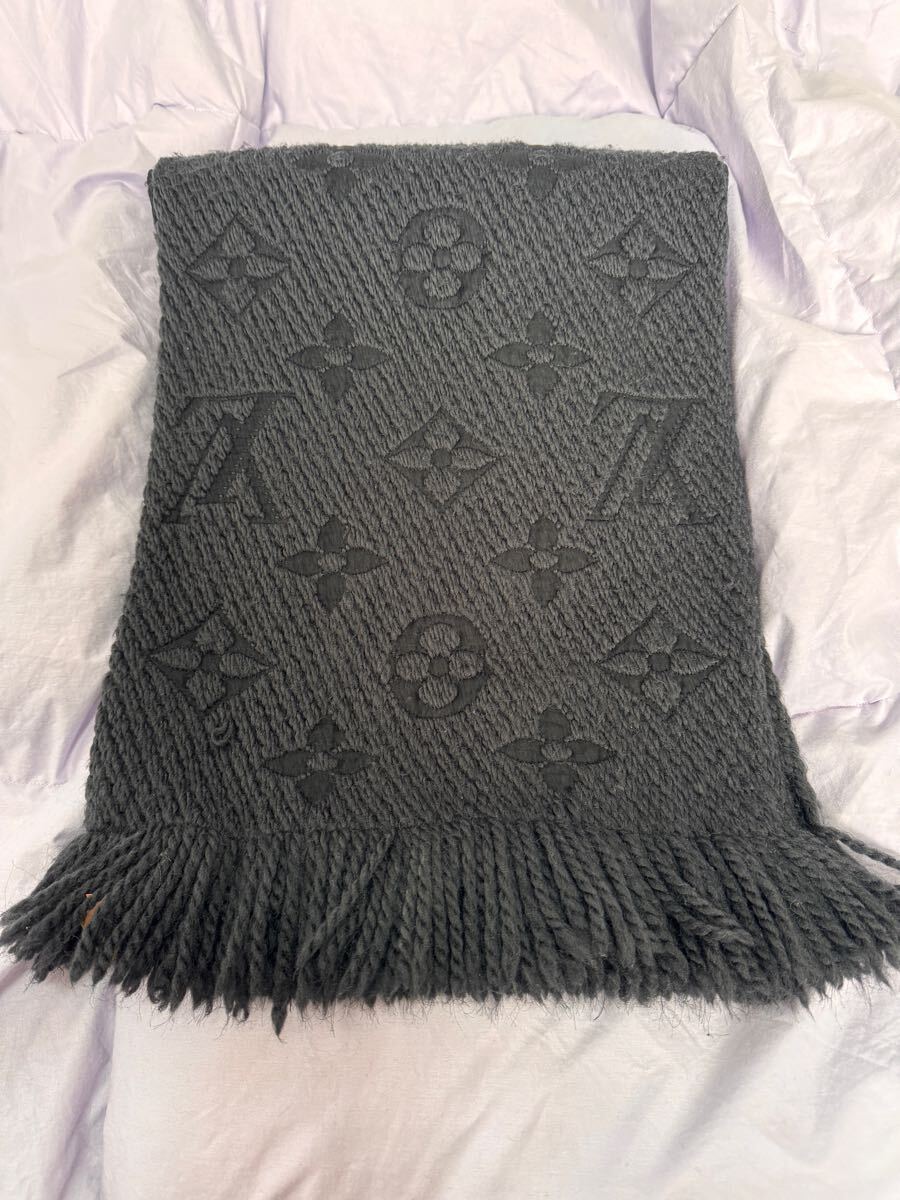 ルイヴィトン マフラー LOUIS VUITTON モノグラム ロゴマニア ウール拍卖
