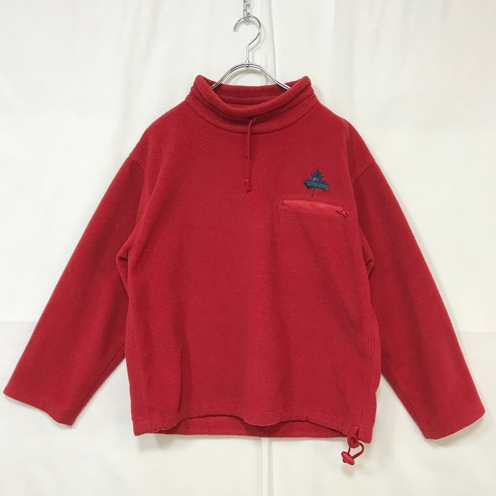 sporutino/スポルティノ トップス フリース ロゴマーク モックネック レッド サイズ不明 メンズ拍卖