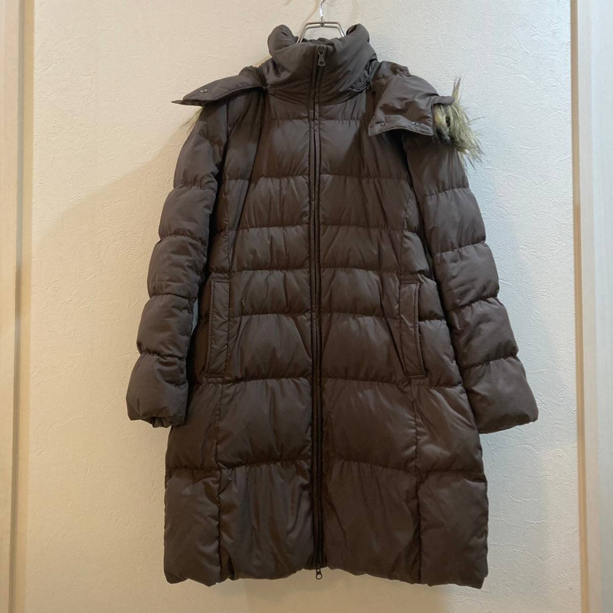 UNIQLO/ユニクロ ロングダウンジャケット ブラウン 茶 レディース L拍卖