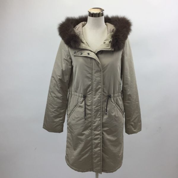 UNTITLED/アンタイトル マウンテンパーカー 中綿ジャケット リアルファー取り外し可能 ベージュ サイズ1 レディース拍卖