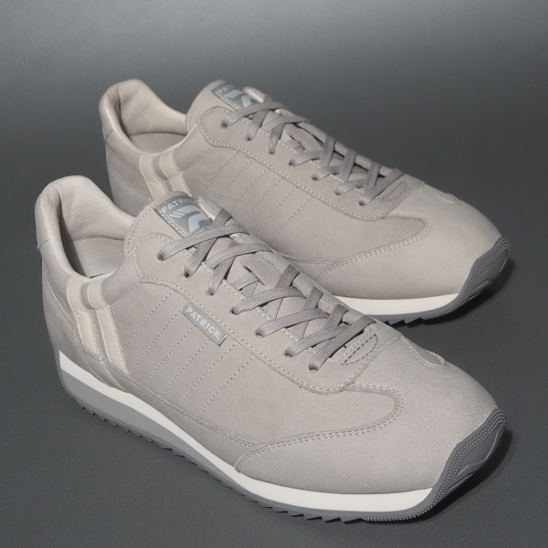 美品 40 / 25cm 日本製 PATRICK マラソン グレー ヌバックレザー パトリック スニーカー 拍卖