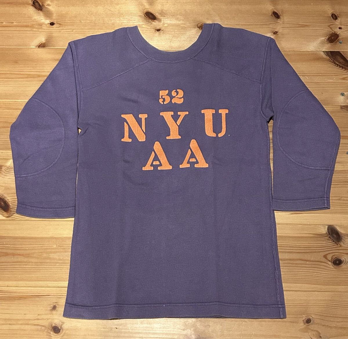 ウエアハウス ヘラーズカフェ ビンテージ 七分袖 tシャツ ダックディガー ジョングラッコー デッドストックブルー フットボール 茄子紺拍卖