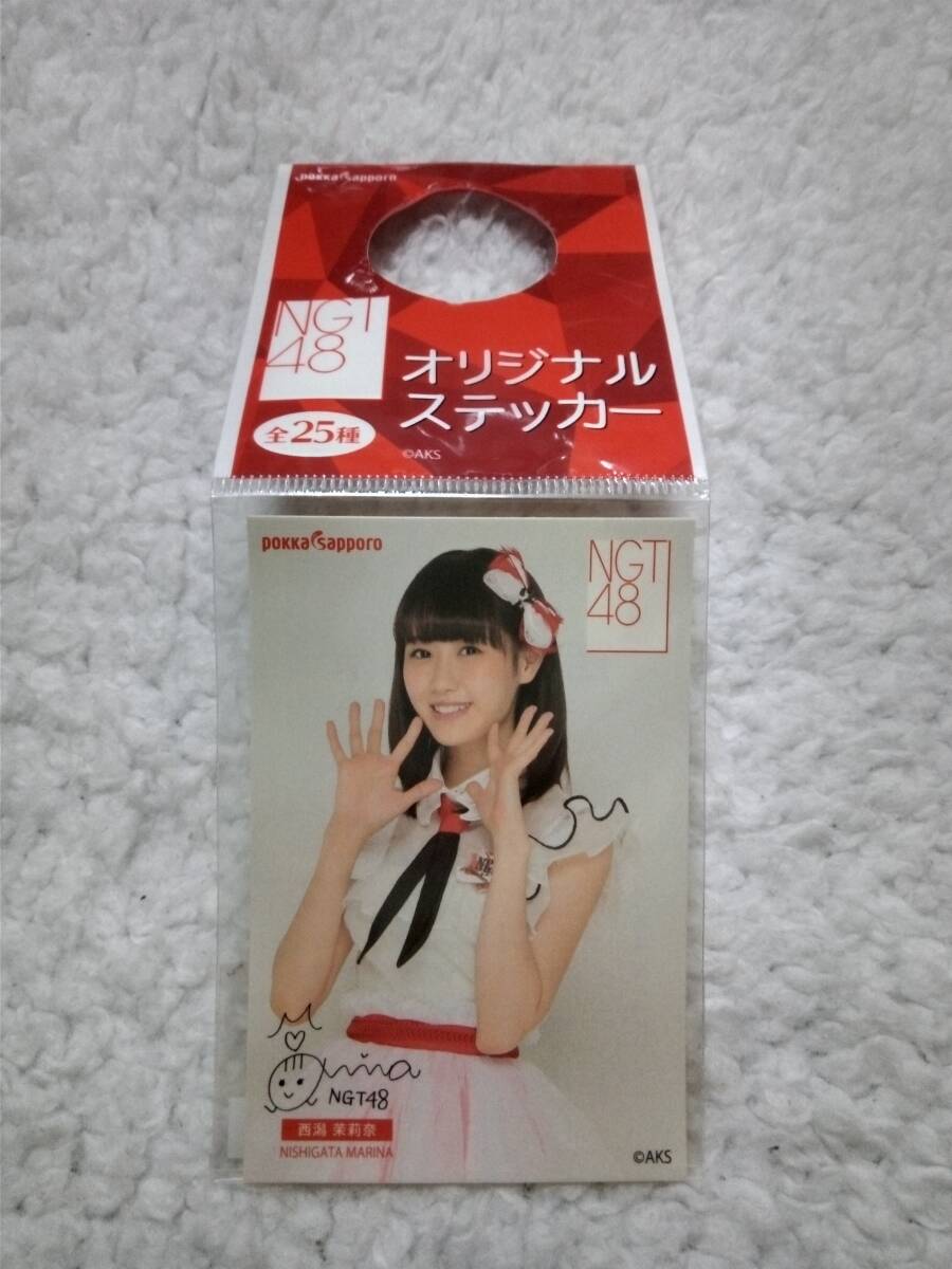 NGT48 ポッカサッポロ がぶ飲み ステッカー 西潟茉莉奈 シール拍卖