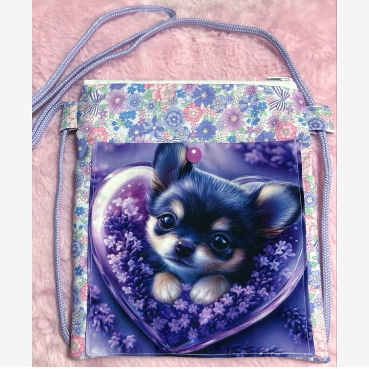 ちわわ柄お祭りポシェット チワワ柄お祭りポーチ ちわわ柄 チワワ柄 ポシェット拍卖