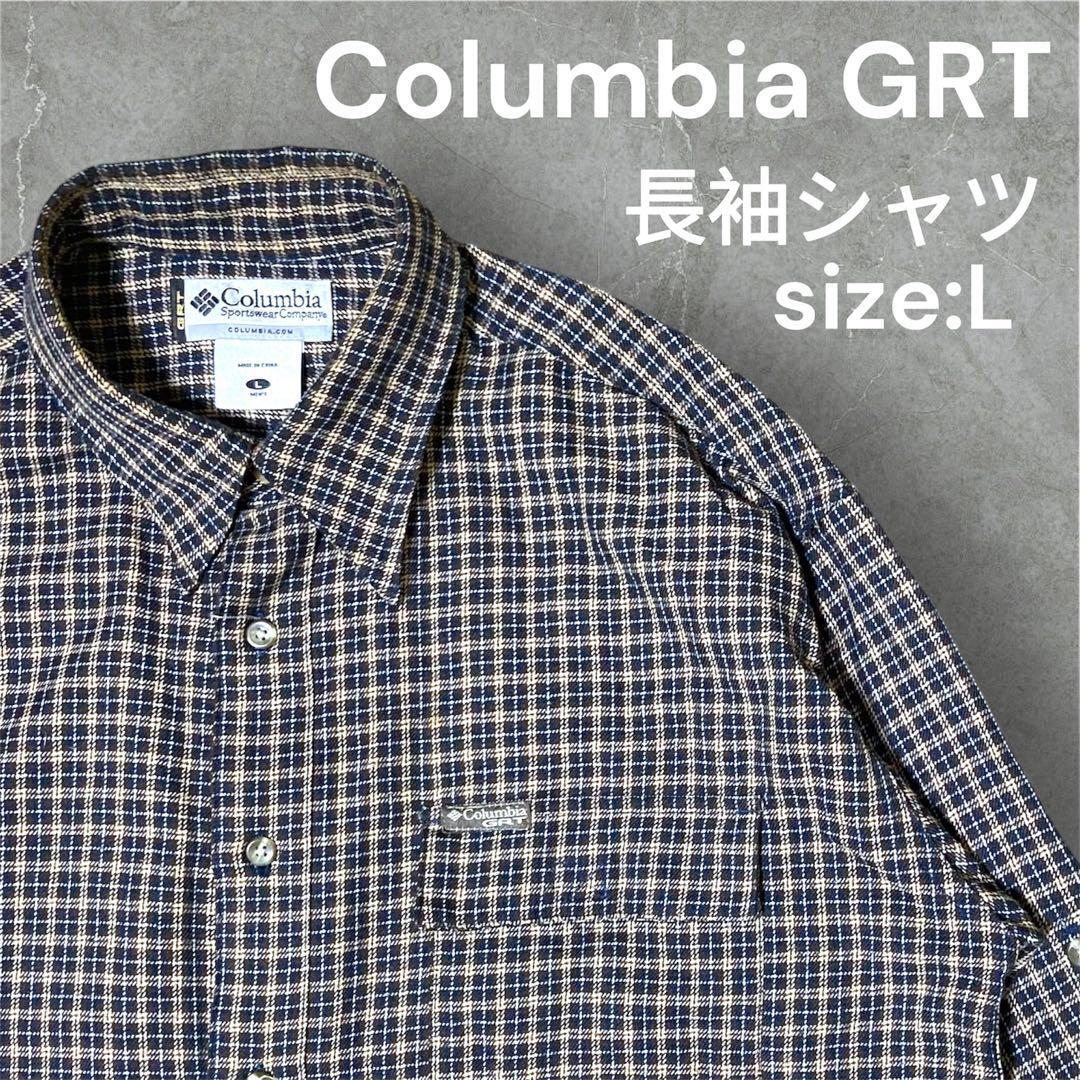 【人気】Columbia GRT 長袖シャツ size:L チェック ポケット コロンビア 胸ポケット PM7406 アウトドア スポーツ レジャー キャンプ メンズ拍卖