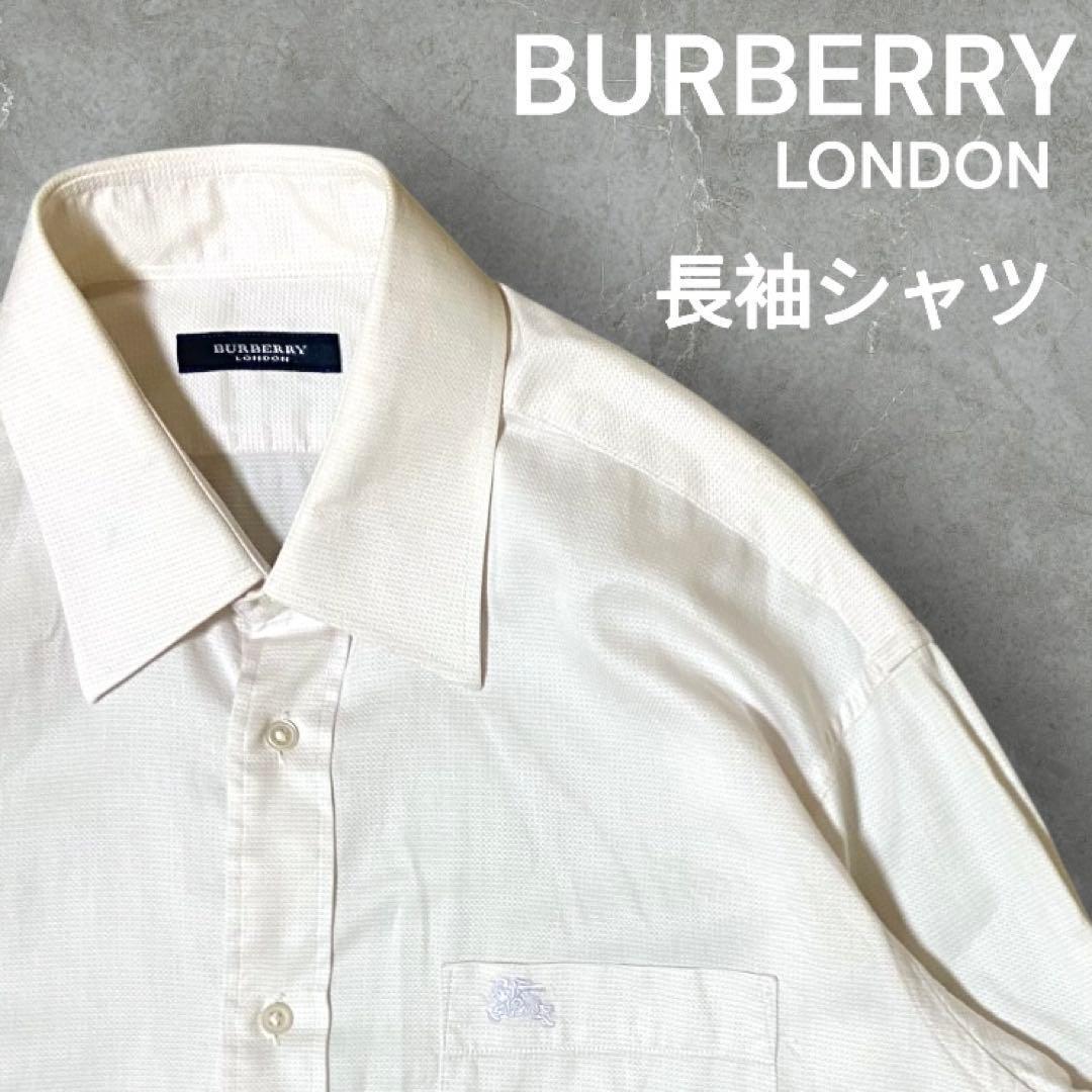 【人気】BURBERRY LONDON 長袖 ビジネスシャツ ロゴ刺繍 ポケット バーバリー ロンドン オフィス フォーマル 日本製 胸ポケット メンズ拍卖