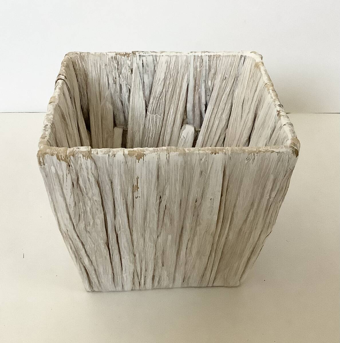 【美品】フラワーアレンジメント カゴ 花器 小物入れ 拍卖