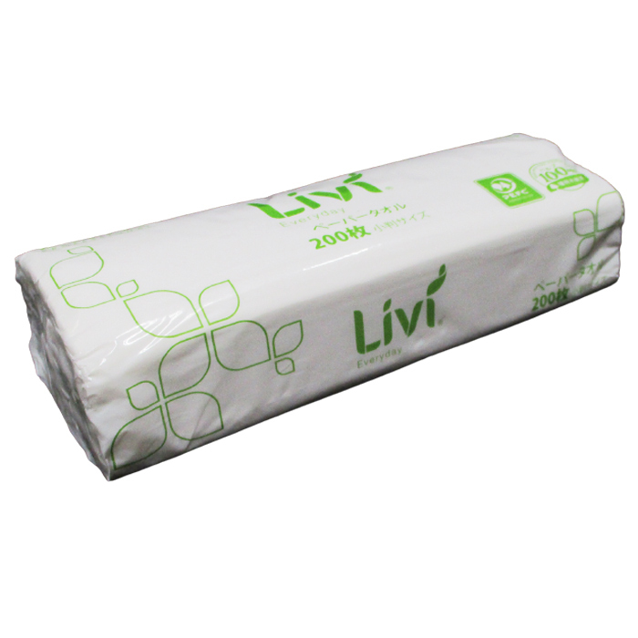ペーパータオル 業務用 パルプ100% リビィ エブリディ 食品OK 小判サイズ 160x220mm 200枚x60パック/卸/7869拍卖