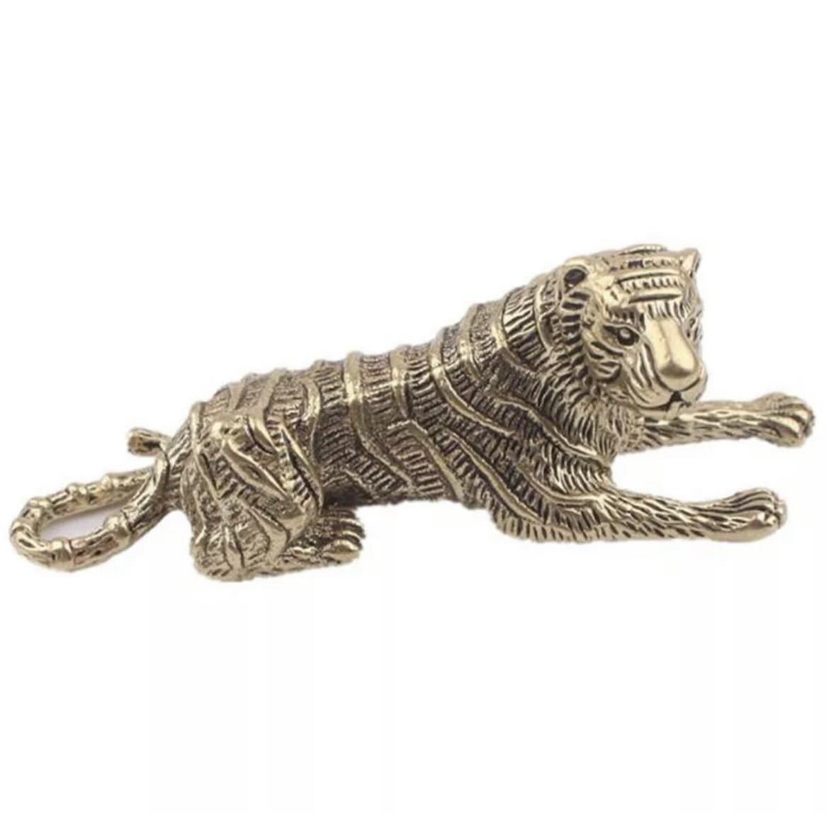 タイガー 虎 トラ 寅 真鍮の虎 インテリア アンティーク 置物 小物 装飾 彫刻 レトロ ミニチュア 銅 真鍮 雑貨 HD344拍卖