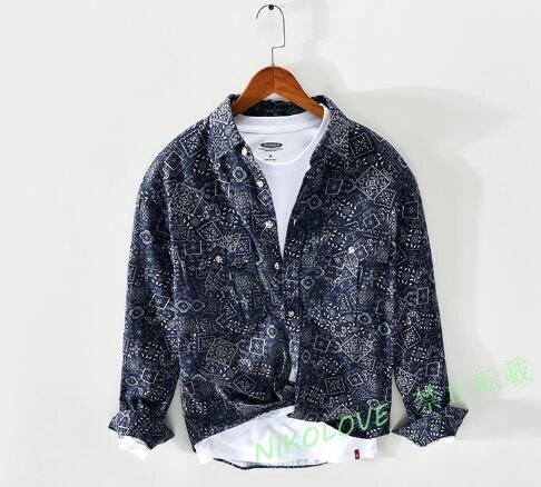 ☆新品絶対買い WILD ペイズリー バンダナ コットン シャツ サイズM 3XL メンズ 高級 ヴィンテージ 総柄 アロハ 大きいサイズ レトロ拍卖