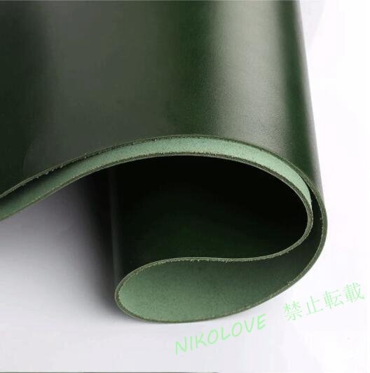 ☆新品 人気推薦レザークラフト 革 グリーン ハンドメイド 細工 本革 素材 材料 DIY ツール拍卖