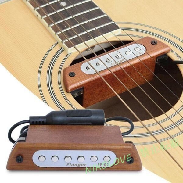 ☆新品フランジャー アコースティック フォーク ギター サウンドホール ピックアップ FP-02 マホガニー拍卖