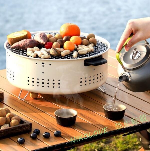 卓上 七輪 鍋 美味しい炭火焼き 屋外専用 アウトドア 焼肉 炭火 春 夏 秋 冬 オールシーズン 七輪鍋 七輪 鍋 キャンプ しちりん 31cm 焼拍卖