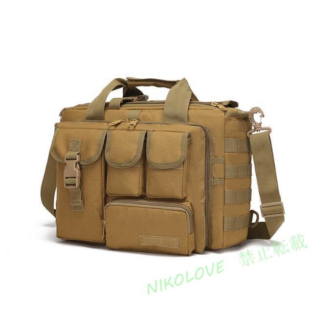 ☆新品 アウトドア用超高品質バックパックリュックサックミリタリー大容量多機能防水サバゲー装備キャンプ野外登山38×11×28cm拍卖