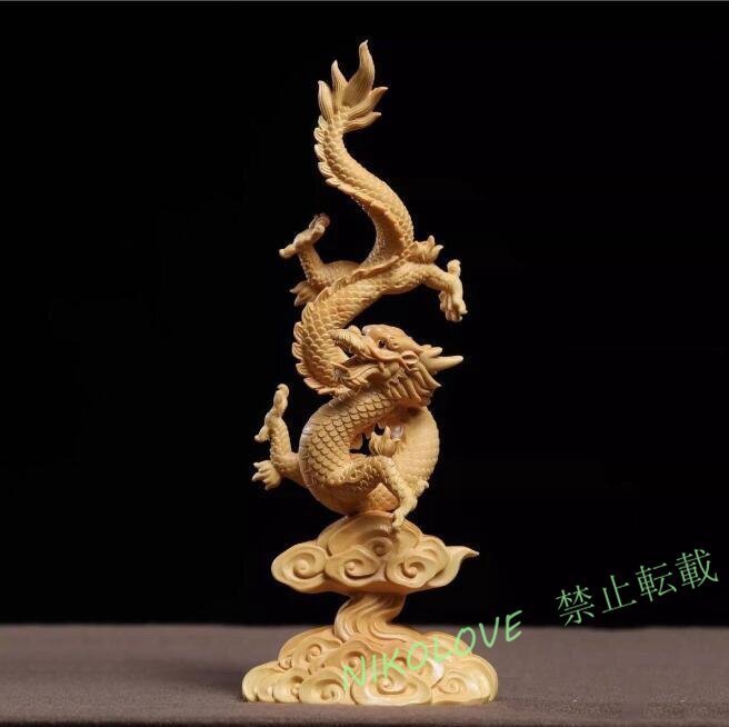☆新品 木彫り龍 昇り龍 置物 風水 龍の置物 木彫り 干支辰グッズ 金運上がる置物拍卖
