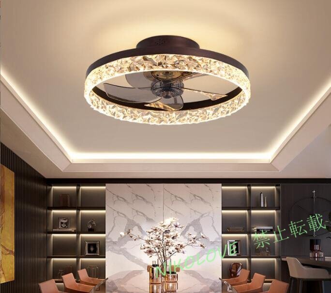 ☆新品美品登場 高級感溢れる照明リモコン付き天井ファン 3色照明シーリングファンライト電気ファン調節可能な風速LED調光可能拍卖