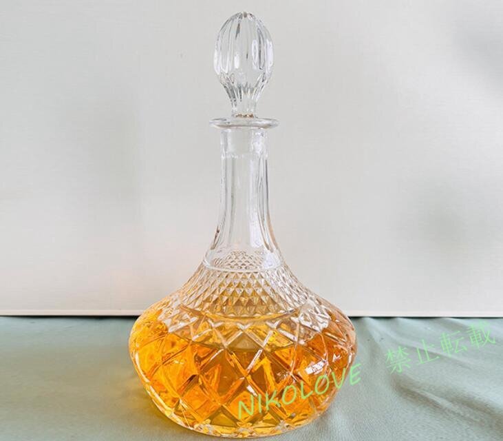 ☆新品800ml デカンタウイスキーデカンタ 酒デキャンタヴィンテージ風 ワイン ウィスキーボトルデカンタガラスデカンタ クリスタルデカンタ拍卖