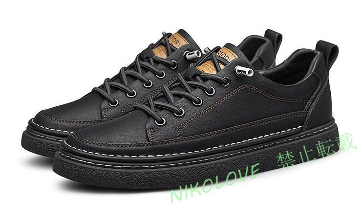 ☆新品人気 スニーカー メンズ 本革 レザーシューズ 牛革 ローファー 運動靴 ドライビングシューズ 滑り止め 白靴 お洒落 快適 黒拍卖