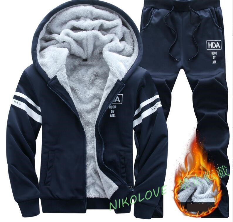 ☆新品 メンズセットアップ スウェット上下セット 裏起毛 スウェットパンツ ルームウェア スポーツウエア トレーニング 厚手 M拍卖