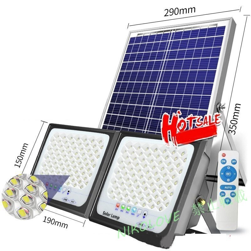 ☆新品LED投光器 ソーラーライト 街灯 屋外用 太陽光発電防水高輝度 バッテリー残量表示 防犯ライト ガーデンライト駐車場 照明 庭用拍卖