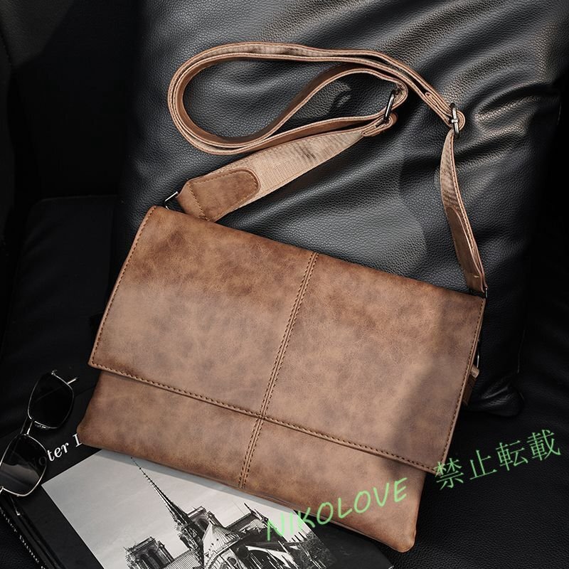 ☆新品PU革 ショルダーバッグ 斜め掛けバッグ メッセンジャーバッグ拍卖